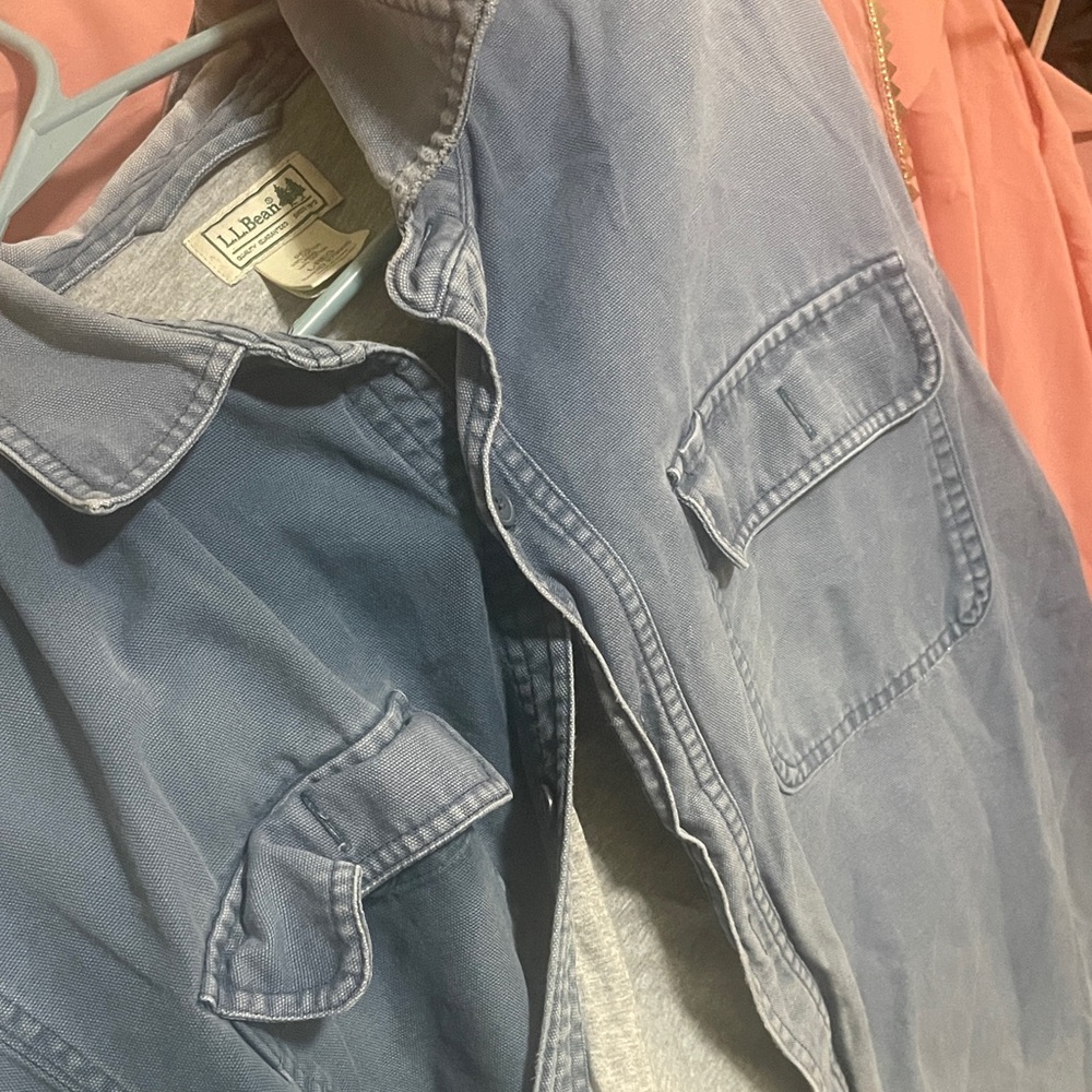 L.L. Bean Gray and Blue Casual Jacket